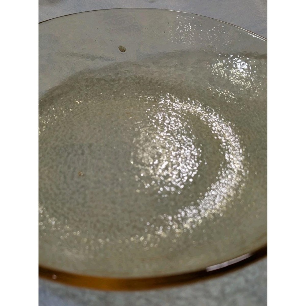 Fire and Light Pasta Bowl Shallow Dish 9" Citrus Orange Recycled Art Glass - Picture 10 of 11